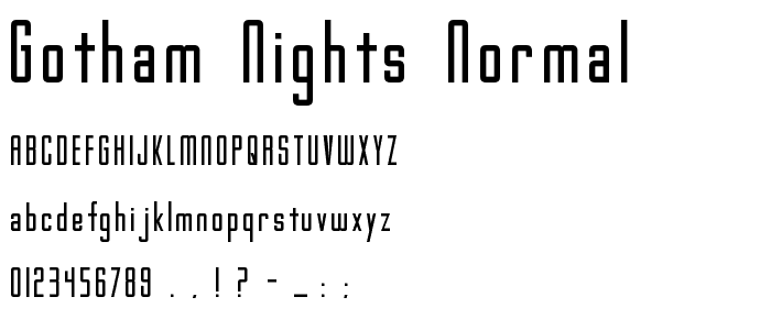 Gotham Nights Normal font
